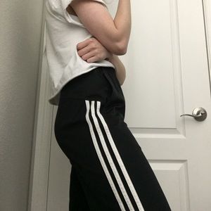 ADIDAS LONG STRAIGHT LEG TRACK PANTS HIGH WAISTED